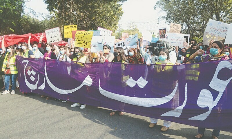 A rally of Aurat March